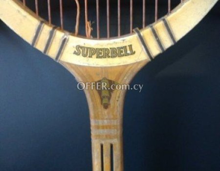 Timeless Elegance: Embrace the Vintage Magic of our 1928 Wooden Tennis Racquet! Ακολουθούν Ελληνικά - 3
