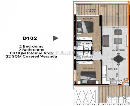 New For Sale €228,000 Apartment 2 bedrooms, Leivadia, Livadia Larnaca - 7