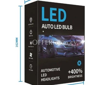 Ultimate LED headlights bulbs 12000 Lumens white color canbus - 3