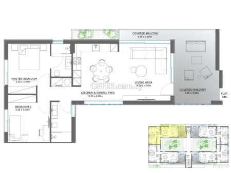 New modern three plus one bedrooms apartment in Plati area of Aglantzia - 10