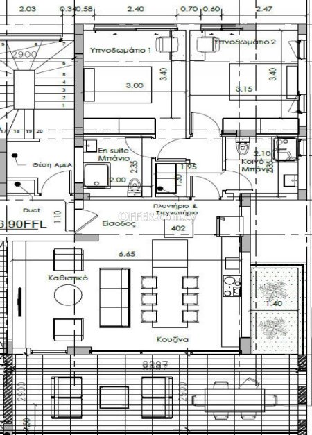 New For Sale €279,000 Apartment 2 bedrooms, Retiré, top floor, Strovolos Nicosia - 4