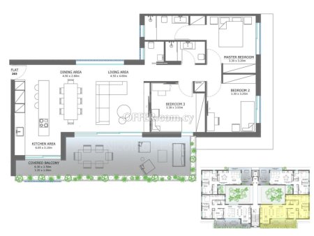 New modern three plus one bedrooms apartment in Plati area of Aglantzia - 9