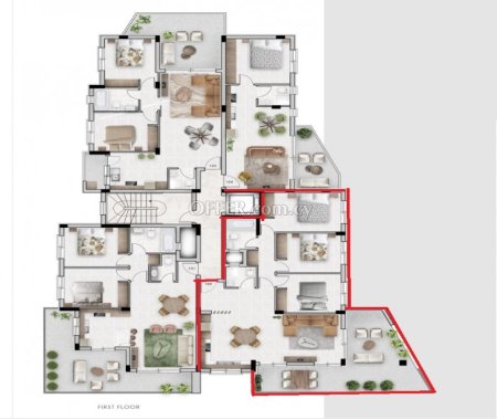 Καινούργιο Πωλείται €340,000 Πολυτελές Διαμέρισμα Άγιος Αθανάσιος Λεμεσός - 2