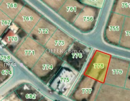 SPS 692 / 618 SQM Plot in Pyla area Larnaca – For sale - 1