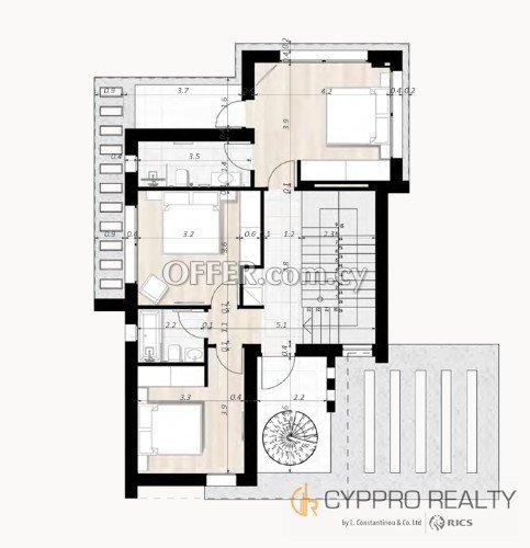 3 Bedroom Villa with Roof Garden in Mouttagiaka - 2