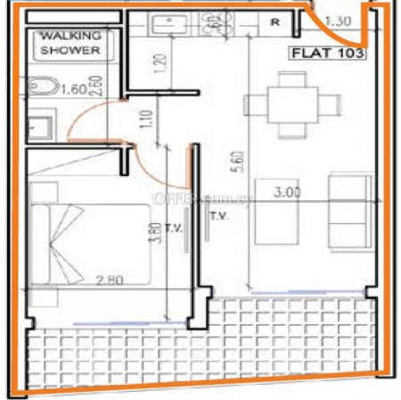 For Sale €235,000 Apartment 1 bedrooms Larnaka (Center), Larnaca Larnaca