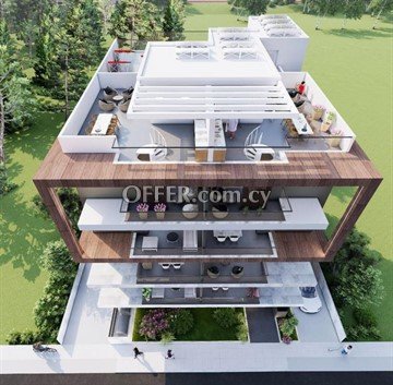 1+1 Bedroom Penthouse With Roof Garden  In Leivadia, Larnaka