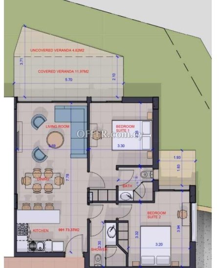 Apartment (Flat) in Chlorakas, Paphos for Sale