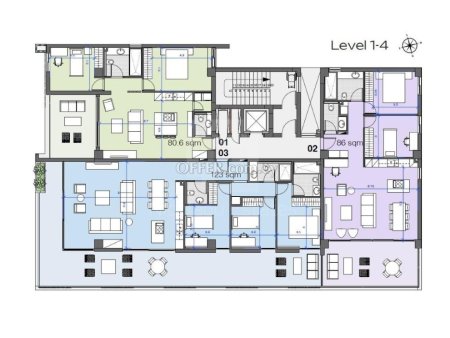 New stylish four bedroom apartment in Agioi Omologites area near PWC - 2