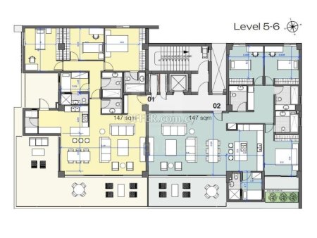 New stylish three bedroom apartment in Agioi Omologites area near PWC - 2