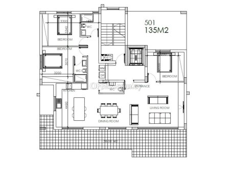 New three bedroom apartment in Agios Antonios area of Likavitos - 2
