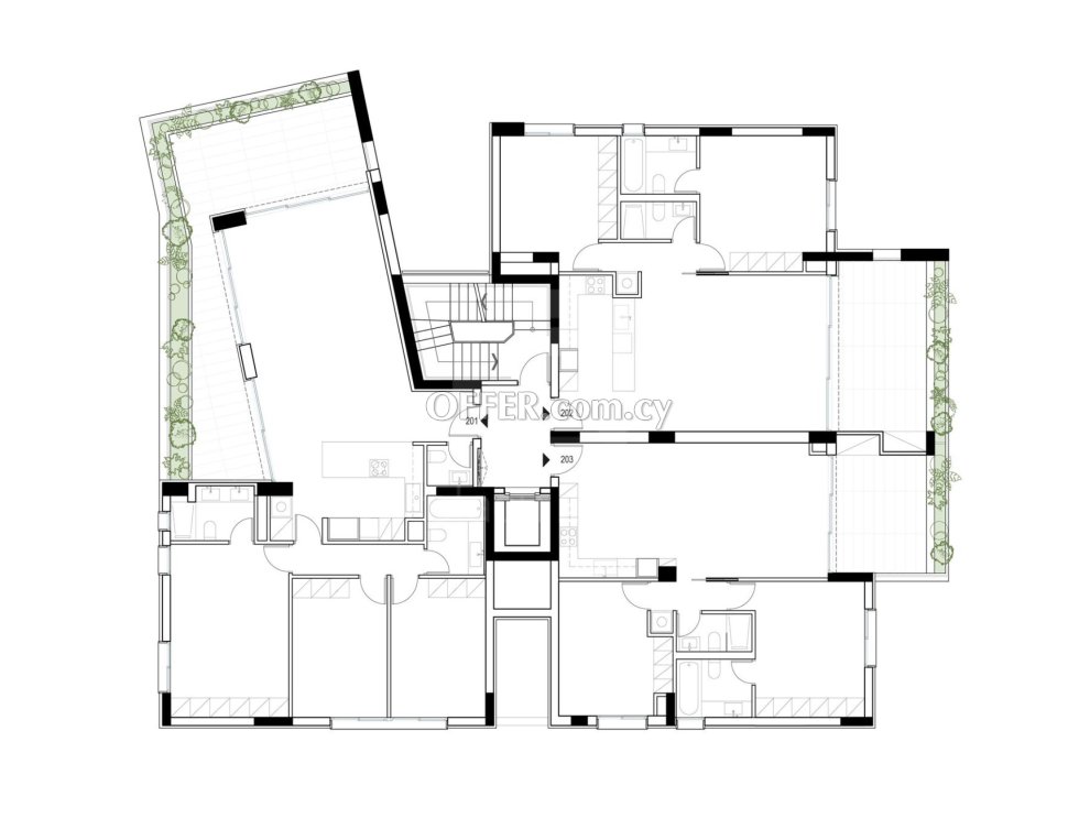 New three bedroom penthouse in Acropoli area near Makarios Avenue - 2