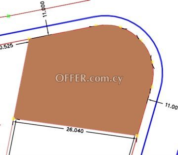 Residential Plot Of 524 Sq.M.  In Archangelos, Nicosia - Close Mangli 