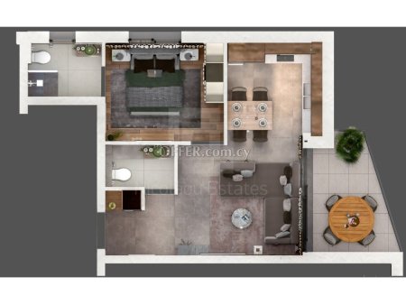 New two bedroom penthouse in Lakatamia area Nicosia - 2