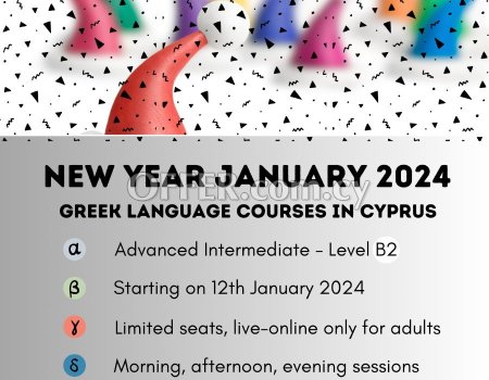 New Year Greek Language Courses in Cyprus, January 2024 - 2