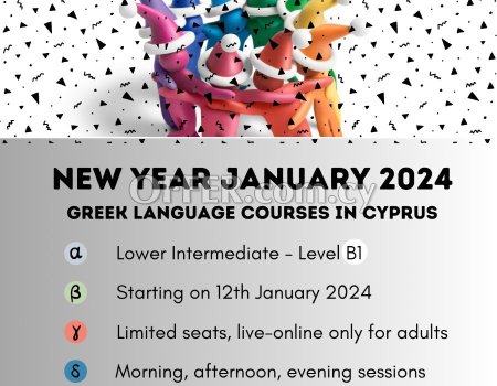 New Year Greek Language Courses in Cyprus, January 2024 - 3