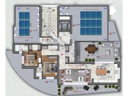 New two bedroom penthouse in Lakatamia area Nicosia - 3