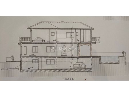 Plot with plans for five bedroom semi detached villa in Agios Athanasios - 4