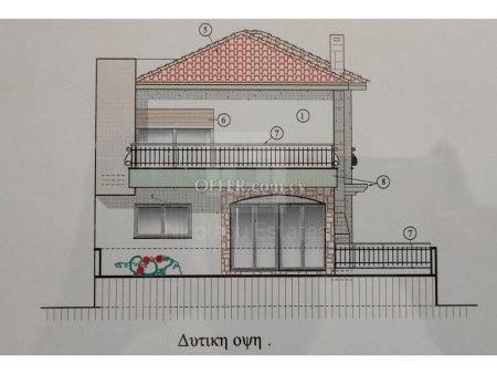 Plot with plans for five bedroom semi detached villa in Agios Athanasios - 3