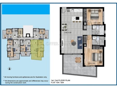 Brand new luxury 2 bedroom apartment in the Germasogia area - 3