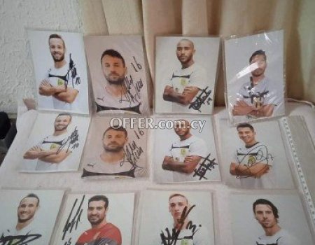 12 συλλεκτικές κάρτες της ΑΕΚ με την γνήσια υπογραφή των παιχτών. - 1