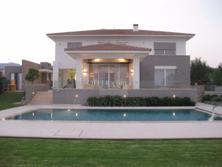 Luxury 5 bedroom villa with private swimming pool and many features available for rent in Germasogia Limassol