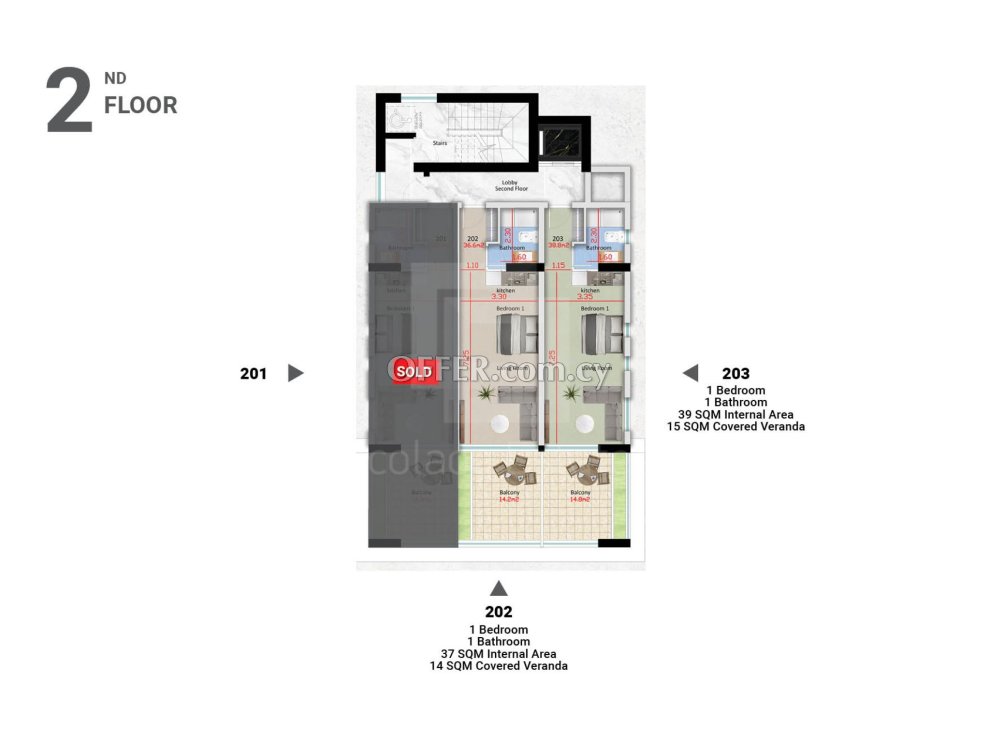 New studio apartment in Mackenzie area of Larnaca - 9