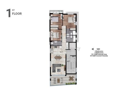 New three bedroom apartment in Faneromeni area of Larnaca - 9