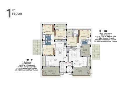 New three bedroom Ground floor apartment in Faneromeni area of Larnaca - 8