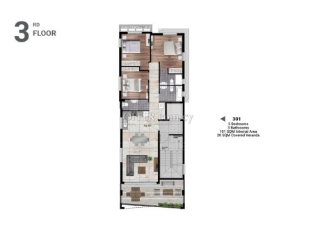 New three bedroom apartment in Faneromeni area of Larnaca - 7