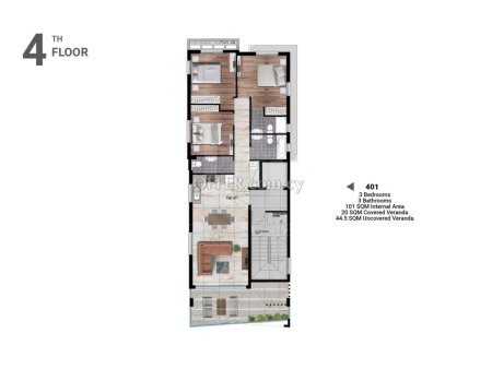 New three bedroom penthouse in Faneromeni area of Larnaca - 5