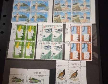 Complete set block of four Cyprus stamps,1979. - Main Photo