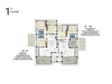 New three bedroom Ground floor apartment in Faneromeni area of Larnaca - 5