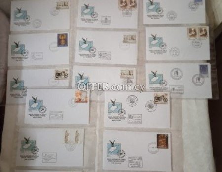 26 Cyprus cover's stamps postal history,2007, by number of issue,886-910.