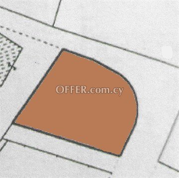 Corner Residential Plot Of 585 Sq.M.  In Ormideia, Larnaca