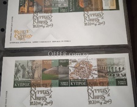 2009 complete set of Cyprus first day cover's stamps. - 2