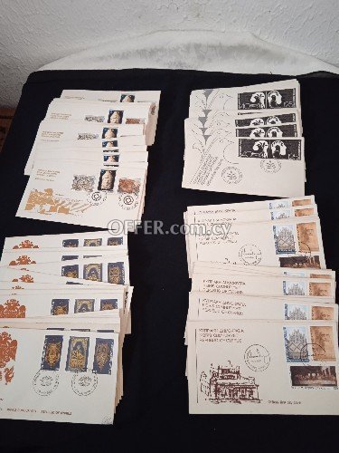 80 κυπριακούς φακέλους γραμματοσήμων πρώτης κυκλοφορίας. - 1
