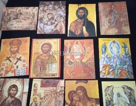 40 θρησκευτικές κάρτες από κυπριακές εκκλησίες. - 1
