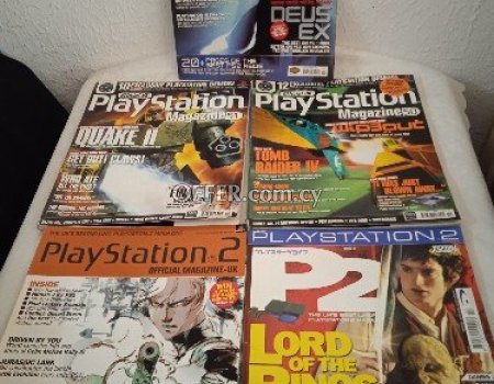5 retro magazines of playstation 2, uk.