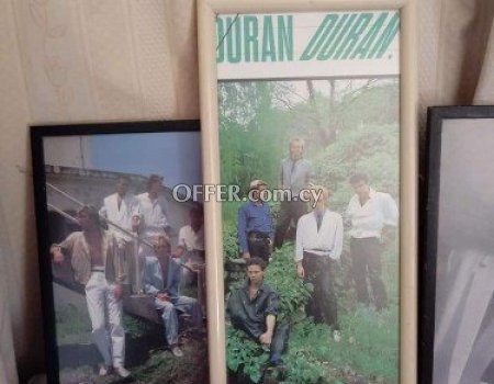7 παλαιές αφίσες σέ κορνίζες τού συγκροτήματος Duran Duran. - 5