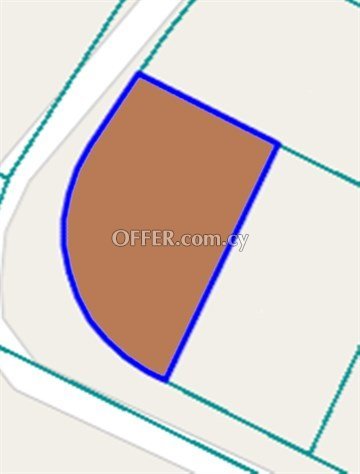 Corner Residential Plot Of 542 Sq.M.  In GSP Area, Nicosia