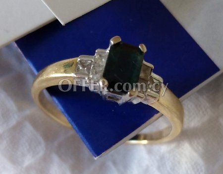 Sapphire & Diamond ring 18k - 1