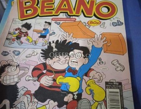 Box of old 55 dandy and 43 Beano British comics. - 2