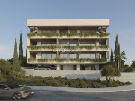Luxury one bed apartment with sea views and easy access on the motorway 2 minutes for sale in Agia Phyla. Under construction. - 1