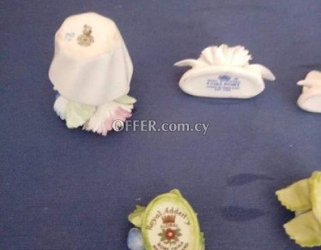 9 vintage English miniatures flower porcelain, Royal addenly, Coalport, doulton. - 4