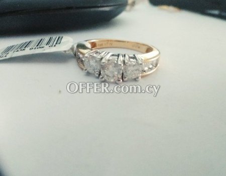 14K gold ring real diamonds 4.6 gram 0.8 karat total new with label - 3