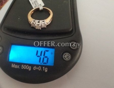 14K gold ring real diamonds 4.6 gram 0.8 karat total new with label - 7