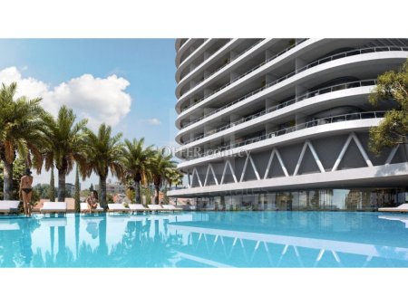 Luxurious spacious 1 bedroom apartment on a high rise tower 150m from the beach in Potamos Germasogias
