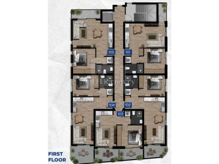 Brand New Two Bedroom Apartments for Sale close to the University of Cyprus in Aglantzia Nicosia - 9