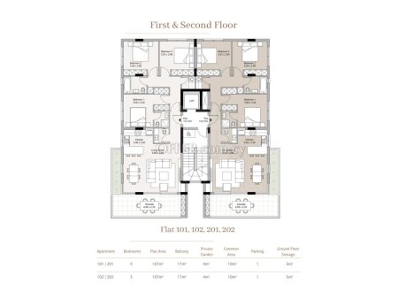 Brand new luxury 3 bedroom apartment off plan in Mesa Geitonia - 2